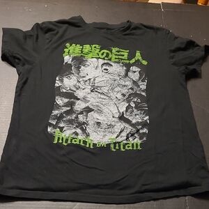 💣Black Attack on Titan Graphic T-Shirt Size MED UNISEX